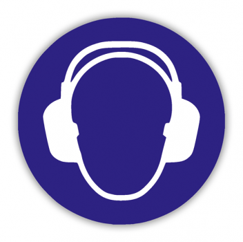 Aufkleber Gehörschutz